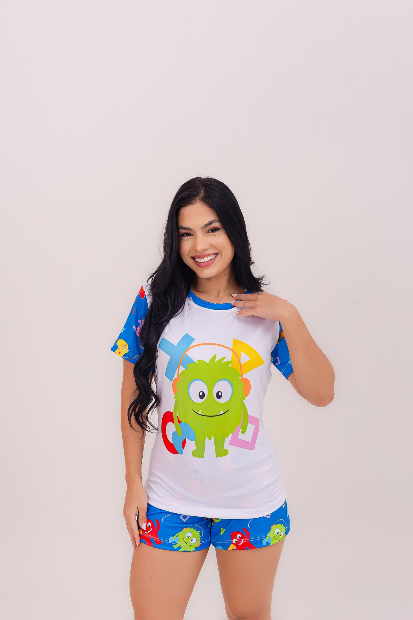 Adulto Feminino Curto | Monstrinho Gamer