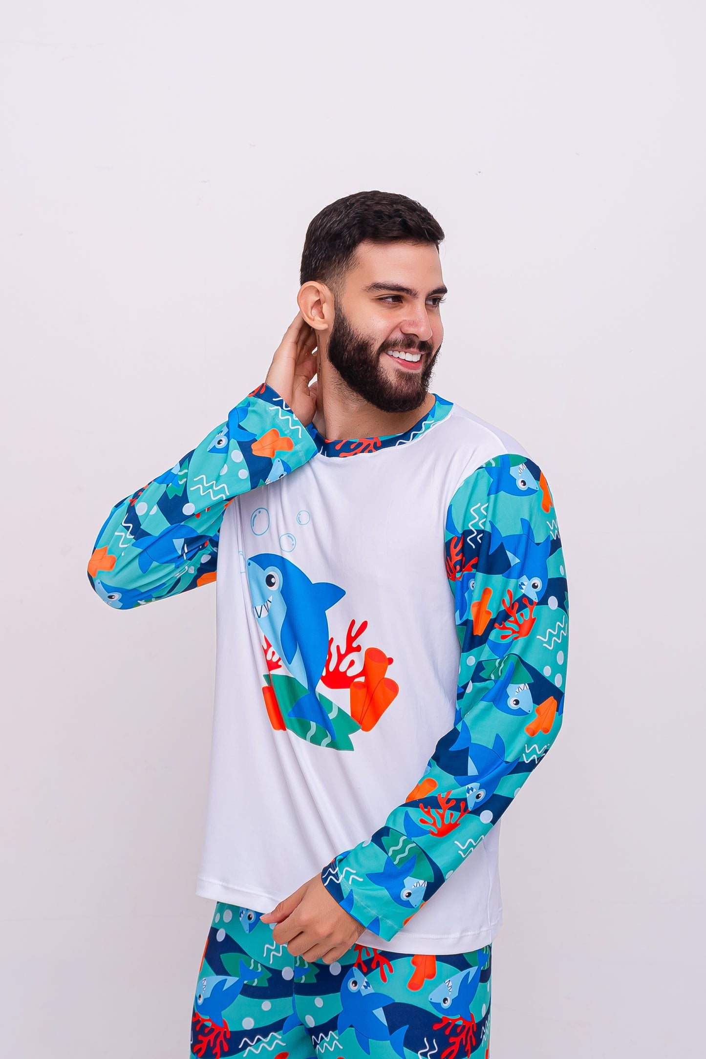 Adulto Masculino Longo | Tubarão Surfista