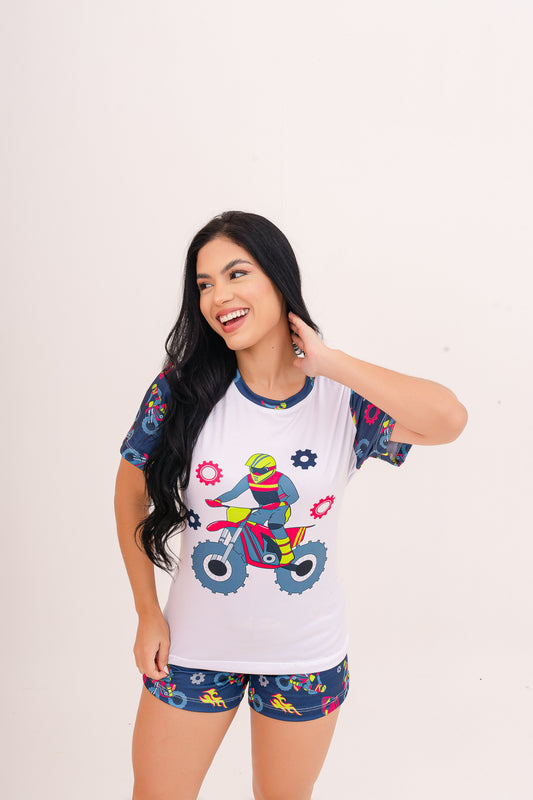 Adulto Feminino Curto | Motocross