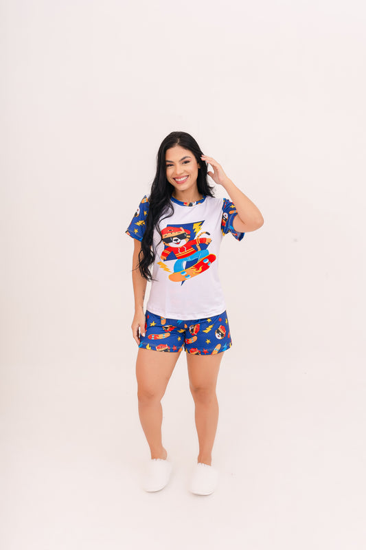 Adulto Feminino Curto | Tigre Skatista