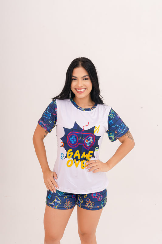 Adulto Feminino Curto | Video-Game