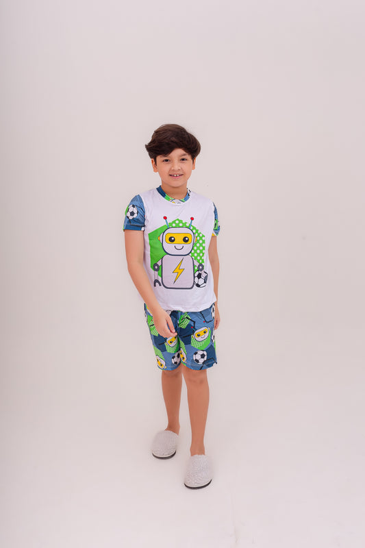 Infantil Masculino Curto | Robot Football
