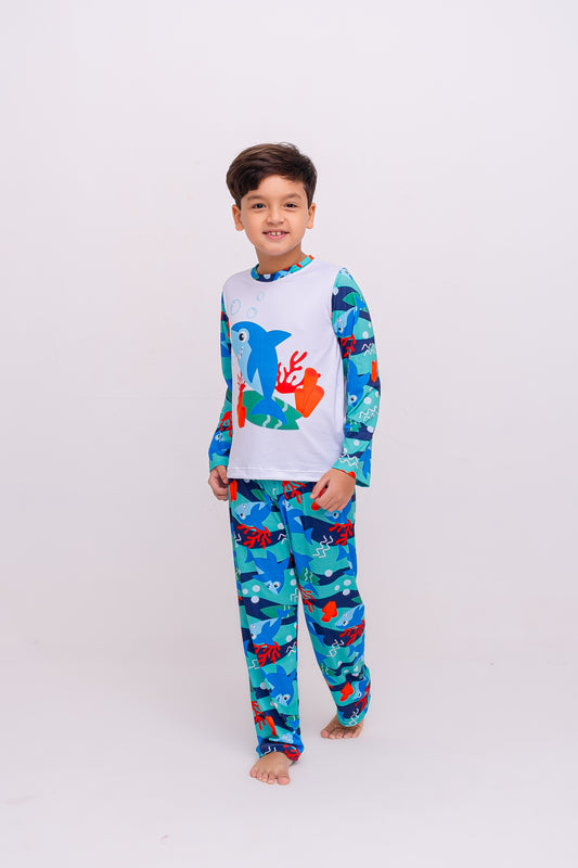 Infantil Masculino Longo | Tubarão Surfista